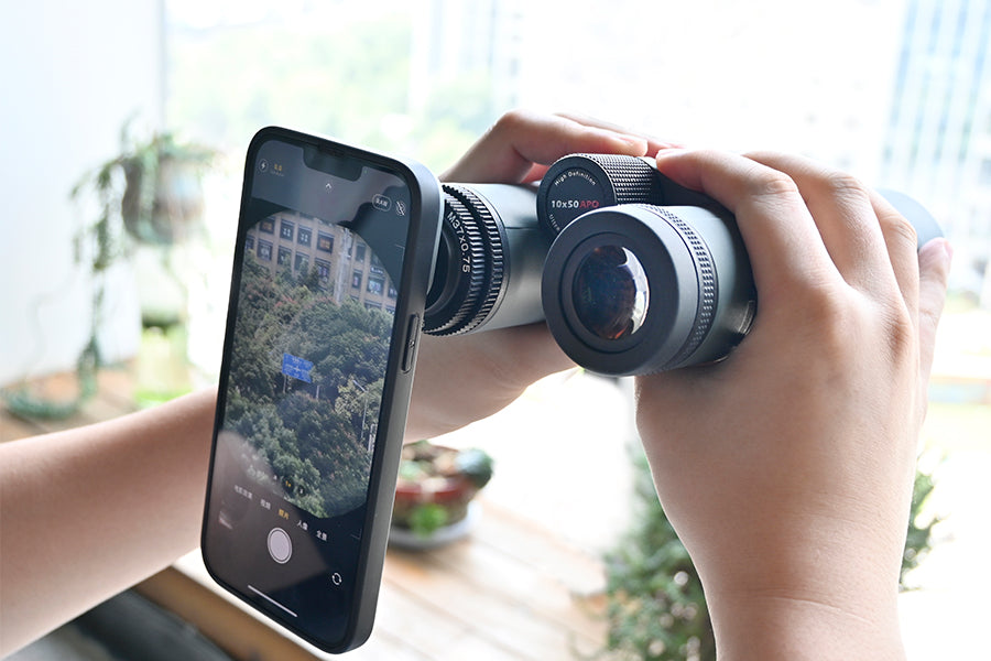 Smartphone adapter for SRBC APO binoculars